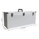 ECI Koffer (LBH) 80x25x35cm Silber Deckel abnehmbar