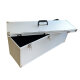 ECI Koffer (LBH) 80x25x35cm Silber Deckel abnehmbar