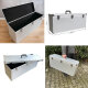 ECI Koffer (LBH) 80x25x35cm Silber Deckel abnehmbar