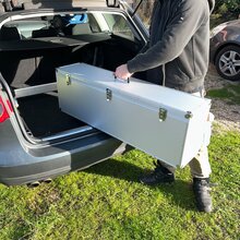 ECI Koffer (LBH) 110x25x35cm Silber Deckel abnehmbar