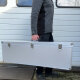 ECI Koffer (LBH) 110x25x35cm Silber Deckel abnehmbar