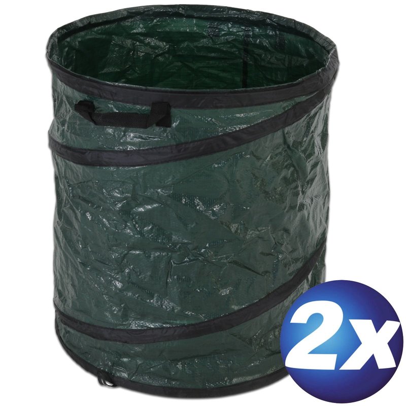 2x faltbare Garten-Abfallscke Pop-Up 100 l Typ 1128