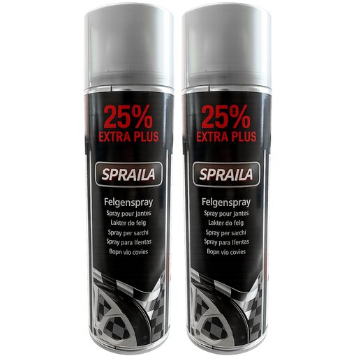 2 x Spraila Auto Lackspray Dose Felgenspray Silber 500ml