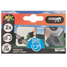 Jumbo Spanngummi 2 Paar (4 Stck) 80cm 20 kg 2 Haken grn