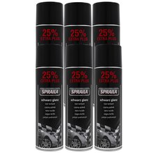 6 x Auto Lackspray Dose Spraila Schwarz Glanz 500ml