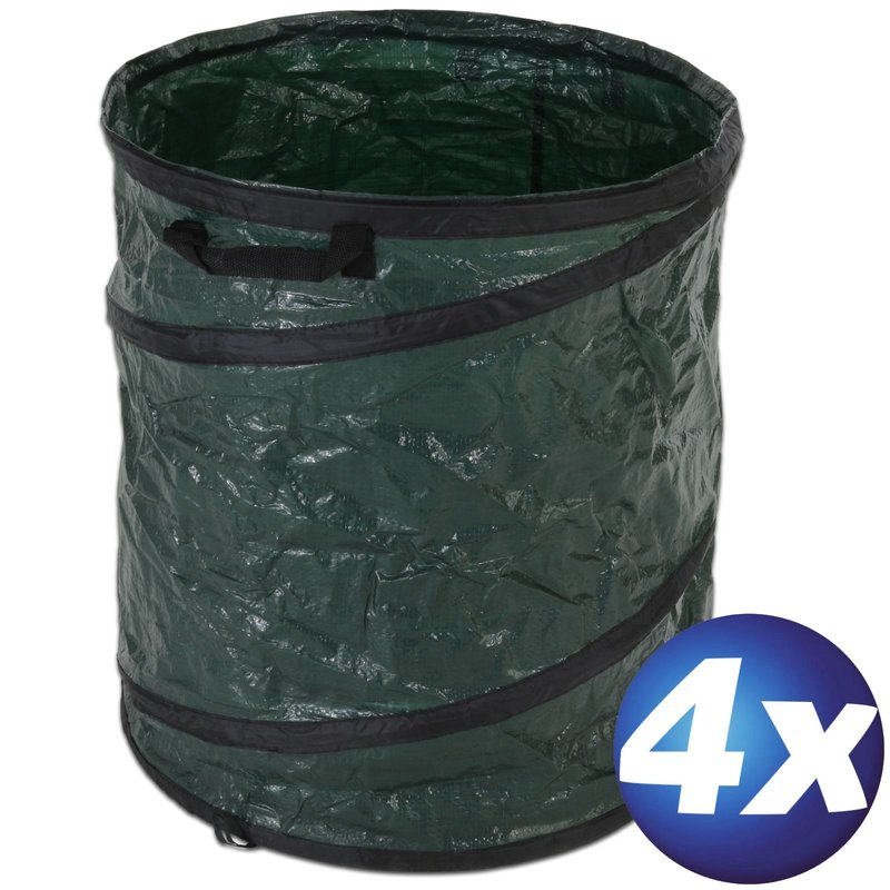 4x faltbare Garten-Abfallscke Pop-Up 100 l Typ 1128