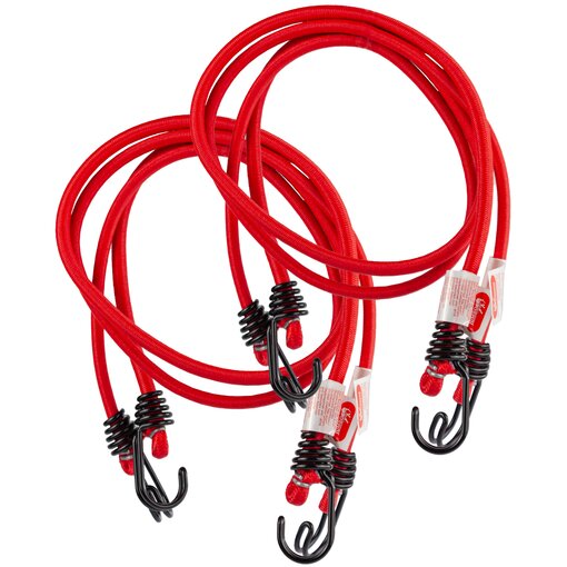 Jumbo Spanngummi 2 Paar (4 Stck) 100cm 20kg 2 Haken rot
