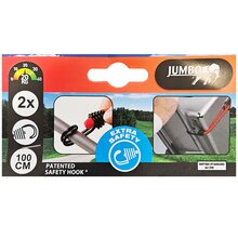 Jumbo Spanngummi 2 Paar (4 Stck) 100cm 20kg 2 Haken rot