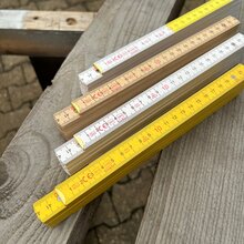 10 x Hultafors Zollstock Gliederma�stab 2 Meter Dezimaleinteilung H4000 Gelb