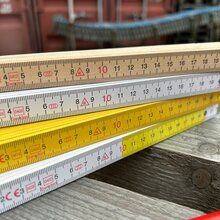 10 x Hultafors Zollstock Gliederma�stab 2 Meter Dezimaleinteilung H4000 Weiss/Gelb