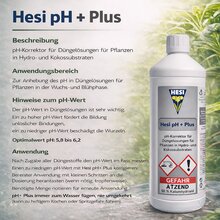 HESI pH+ Plus Korrektor pH-Regulator f�r Hydro & Coco 1 Liter
