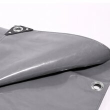PVC Abdeckplane Grau 650 g|m�  dicke LKW Plane wasserdicht mit �sen 5 x 8 m
