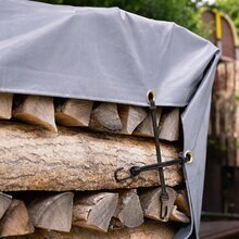 PVC Abdeckplane Grau 650 g|m�  dicke LKW Plane wasserdicht mit �sen 5 x 8 m