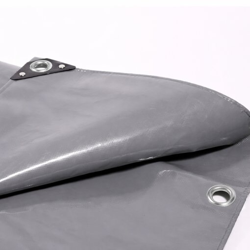 PVC Abdeckplane Grau 650 g|m²  dicke LKW Plane wasserdicht  8 x 10 m