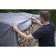 PVC Abdeckplane Grau 650 g|m²  dicke LKW Plane wasserdicht  8 x 10 m