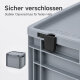 AUER Eurobehälter mit Schanierdeckel ED 43/32 | 40 x 30 x 33,5 cm Stapelbox