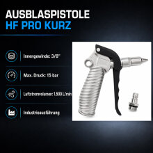 AEROTEC Ausblaspistole HF PRO kurz 201502006 Turbodüse Druckluftpistole