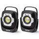 2 Stück LED Arbeitslampe 1200 lm 4400mAh YT-818214 Scheinwerfer Taschenlampe
