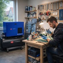 Fl�sterkompressor APZ 500-200 10 bar 200 l K18 4PS/3 kW 378l/min 34251-200