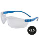 OX-ON Schutzbrille Eyewear Focus mit Sehstärke 2,5 dpt Arbeitsschutzbrille Werkbrille
