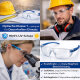 OX-ON Schutzbrille Eyewear Focus mit Sehstärke 2,5 dpt Arbeitsschutzbrille Werkbrille
