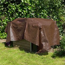 Holzabdeckplane 2 x 8 m braun 140g|m Typ 4111