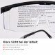 Schutzbrille Lesebrille Arbeitsbrille mit Sehstärke 1 - 3 dpt Sicherheitsbrille
