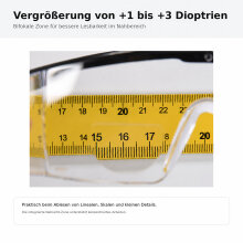 Schutzbrille Lesebrille mit Sehstärkebereich +2 dpt YT-73613