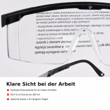 Schutzbrille Lesebrille mit Sehstärkebereich +2 dpt YT-73613
