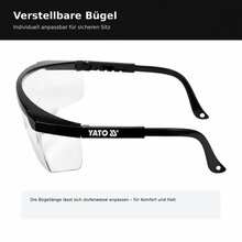 Schutzbrille Lesebrille mit Sehstärkebereich +2 dpt YT-73613