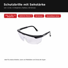 Schutzbrille Lesebrille mit Sehstärkebereich +2.5 dpt YT-73614