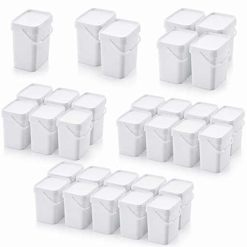 AUER 10,3 Liter Eimer rechteckig mit Deckel 29 x 20 x 27...