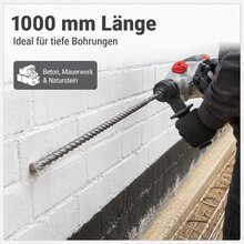 SDS-Plus Bohrer 1000 mm lang für Mauerwerk, Beton & Naturstein Ø 18 mm