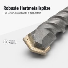 SDS-Plus Bohrer 1000 mm lang für Mauerwerk, Beton & Naturstein Ø 25 mm