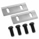 ECI Häcksler Wendemesser-Set | 2 Messer + 4 Schrauben, 98,5 x 37 x 4 mm