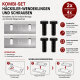 ECI Häcksler Wendemesser-Set | 2 Messer + 4 Schrauben, 98,5 x 37 x 4 mm