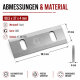 ECI Häcksler Wendemesser-Set | 2 Messer + 4 Schrauben, 98,5 x 37 x 4 mm