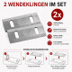 ECI Häcksler Wendemesser-Set | 2 Messer + 4 Schrauben, 98,5 x 37 x 4 mm