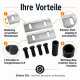 ECI Messer-Montage-Komplett-Kit f&uuml;r z.B. FM4DDE FM6DD Gartenh&auml;cksler