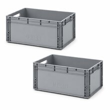 2 x AUER Eurobehälter EG 64/27 | 60 x 40 x 27 cm Transportbox Lagerkiste
