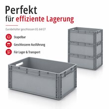 2 x AUER Eurobehälter EG 64/27 | 60 x 40 x 27 cm Transportbox Lagerkiste