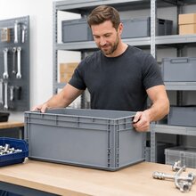 2 x AUER Eurobehälter EG 64/27 | 60 x 40 x 27 cm Transportbox Lagerkiste