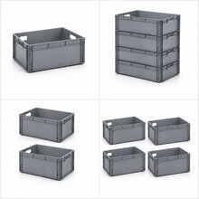 2 x AUER Eurobehälter EG 64/27 | 60 x 40 x 27 cm Transportbox Lagerkiste