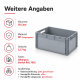 2 x AUER Eurobehälter EG 64/27 | 60 x 40 x 27 cm Transportbox Lagerkiste