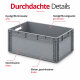 2 x AUER Eurobehälter EG 64/27 | 60 x 40 x 27 cm Transportbox Lagerkiste