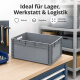 2 x AUER Eurobehälter EG 64/27 | 60 x 40 x 27 cm Transportbox Lagerkiste