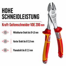 NWS VDE Zangen-Set 3 tlg. | Kombi-Seiten-Spitz | Typ 751 | Qualitäts-Werkzeug