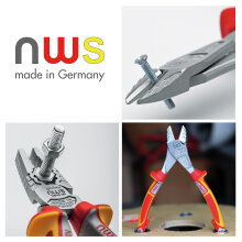 NWS VDE Zangen-Set 3 tlg. | Kombi-Seiten-Spitz | Typ 751 | Qualitäts-Werkzeug