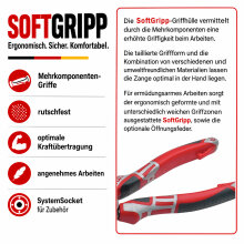 NWS Kraft Zangen-Set 3 tlg. Kombi-Seiten-Wapu Typ 766