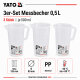 3 x Messbecher 0,5 Liter YG-07282 | Kunststoff Messkrug Messkanne Dosierhilfe